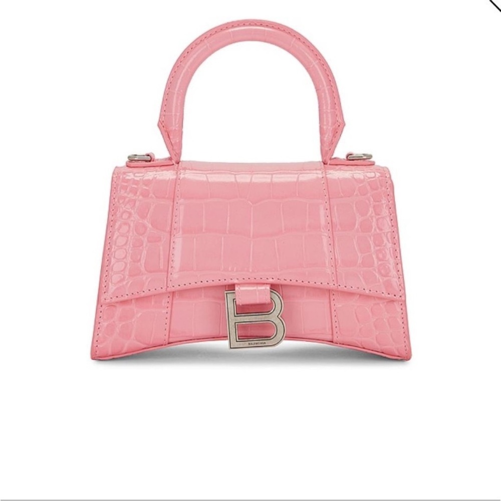 New with tags BALENCIAGA XS Hourglass Top Handle Bag pink